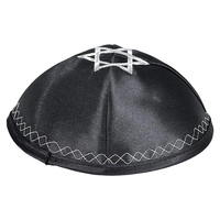 Kippa juive en satin avec motif étoile de David, bonnet de prière ethnique, résistant aux taches, écologique, respirant, chapeau quatre saisons