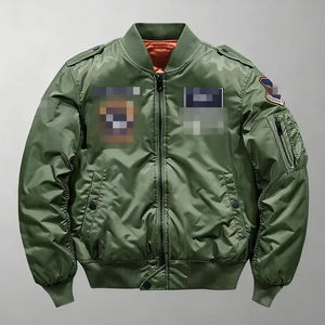 Chaqueta Bomber MA-1 Personalizada Unisex, Elegante, con Cierre Completo, de Poliéster/Algodón, Transpirable, Resistente al Viento e Impermeable, con Logotipo Bordado, Deportiva - Product Image 3