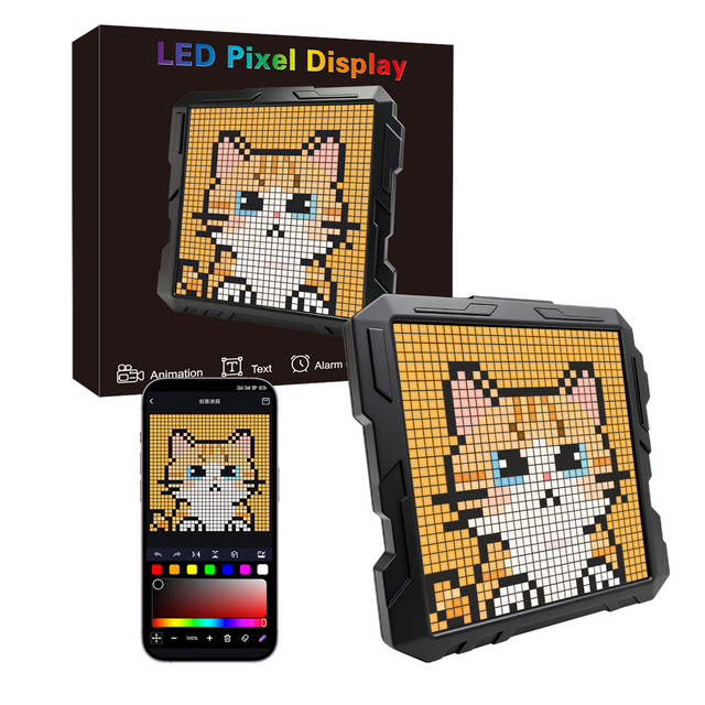 Mecha Style Programmable Pixel Display App Controlled RGB Pixel Art Screen Custom Screen for Decor FCC/CE Certified