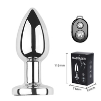 Plug anal à télécommande, plug anal masculin en acier, plug anal vibrant, jouets sexuels pour femmes et hommes, massage de la prostate, jeu anal