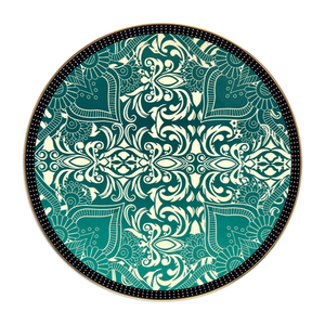 Lion Dancing Simmualtion Porcelana Ceramics Decoration Tableware Festival Green Ceramic Tableware <b>Wedding</b> 8 Inch Dessert Plate - Product Image 6