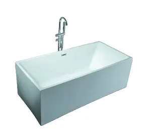 Free Standing Indoor Acrylic Bath Tub Modern Multiple Colour Bathroom Soaking Whirlpool Tub