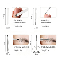 Kit de Manucure Esthétique 7-en-1 et 10-en-1, Trousse de Voyage Portable en Acier Inoxydable pour Soins des Ongles avec Pochette, Marque Privée