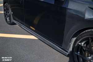 Matériau en carbone sec Runde pour Volkswagen <span class=keywords><strong>Golf</strong></span> 8 <span class=keywords><strong>GTI</strong></span> mise à niveau CMST Style Kit de carrosserie capot avant lèvre arrière diffuseur jupes latérales becquet - Product Image 3