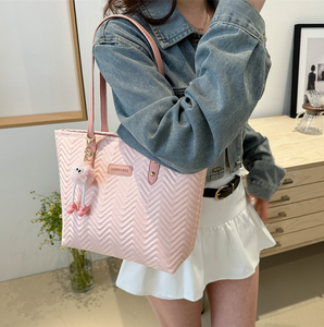 Work-Friendly Handbag 2026 Spring New Korean Style Women's PU Polyester Shoulder <b>Underarm</b> Tote <b>Bag</b> Versatile Trendy - Product Image 3