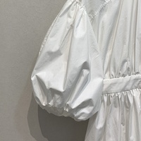 Robe à manches bouffantes col rond littéraire rétro sur mesure robes dos nu A-ligne lâche femmes dame dames élégantes