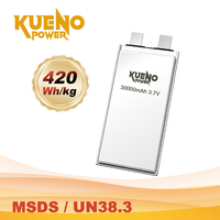 Batterie semi-solide Kuenopower 420wh/kg 30000mAh, cellule en pochette, haute densité énergétique, batterie lithium-ion pour drones de livraison