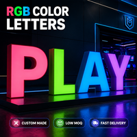 Lettres lumineuses LED RGB personnalisables à changement de couleur, programmables par application, enseigne 3D pour bar, club, restaurant, publicité, parc