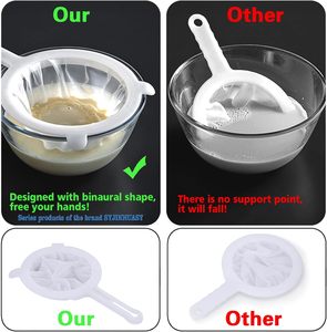 Fine <b>Mesh</b> Strainer Nylon Food Yogurt <b>Mesh</b> Sieve <b>Plastic</b> <b>Mesh</b> Colander with Handle for Filtering Juice Milk - Product Image 3