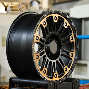 Jantes en alliage forgé <span class=keywords><strong>Wheelman</strong></span> Or et Noir Mat 18 pouces Beadlock Tout-terrain, Nouveauté Direct Usine Chine, Vente Chaude - Product Image 2