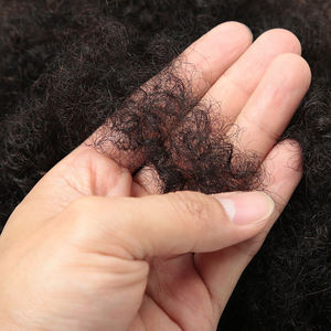 Extensions de cheveux bouclés afro FYD 8~20 pouces 30g, perruque afro bouclée, cheveux humains afro bouclés en vrac pour tresses et <span class=keywords><strong>dreadlocks</strong></span> - Product Image 5