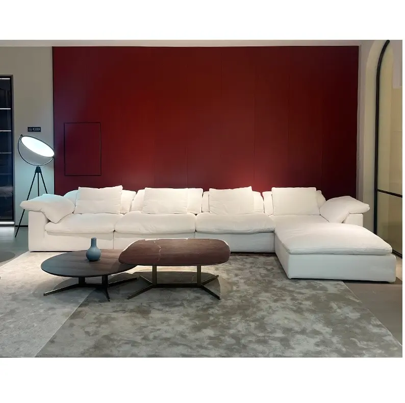 Vente en gros d'usine Italian Design de meubles de salon en provenance de Chine canapé sectionnel/forme L canapé modulaire 7 places se