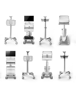 Hoogwaardige Verstelbare Roestvrijstalen Medische Monitor Kar Aanpasbare Ziekenhuis Patiënt Monitor <span class=keywords><strong>Trolley</strong></span> Met Mand - Product Image 6