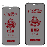 Protection d'Écran Céramique Mate Anti-Espion en PET Flexible Incassable pour iPhone XS Max 11 12 13 Pro 14 15 16 Pro Max