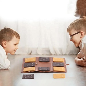 Du lịch tic-tac-toe Hội Đồng Quản trị trò chơi handmade không thấm nước PU da di động có thể gập lại tùy chỉnh xo cờ vua - Product Image 6