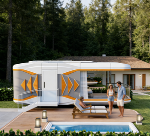Casa Contenedor Moderna Tipo Cápsula Espacial con Panel Sándwich y Características Impermeables para Uso en Villas - Product Image 3