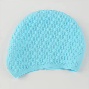 <span class=keywords><strong>Bonnet</strong></span> de bain unisexe en silicone personnalisé avec protection auditive, tendance, pour la natation et la baignade - Product Image 6