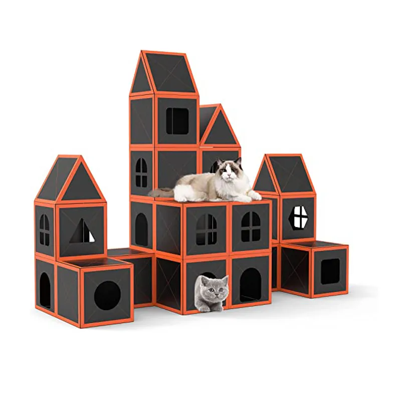 Purrini Luxe Opvouwbare Creatieve Waterdichte Combinatie Kat Klimmen Bomen Torens Hideout Huisdier Mand Opslag Puppy Speelgoed Huis