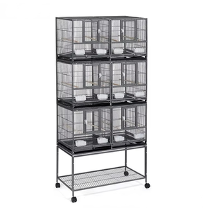 Cage à oiseaux pour animaux de compagnie multi-couches en fer forgé solide direct d'usine avec séparateur central grande cage pour petit <span class=keywords><strong>animal</strong></span> résistant à la mastication - Product Image 2