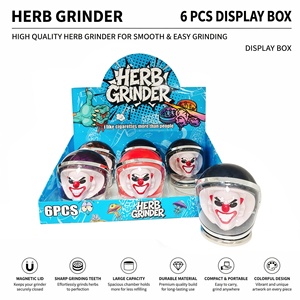 Factory Wholesale <b>Custom</b> Logo Joker Graffiti Helmet Zinc Alloy 4-Layer <b>Lighters</b> for Accessories - Product Image 1