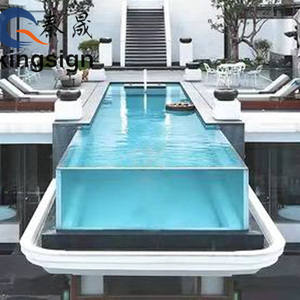 야외 대규모 인피니티 수영장 시트 벽 플렉시 유리 패널 - Product Image 2