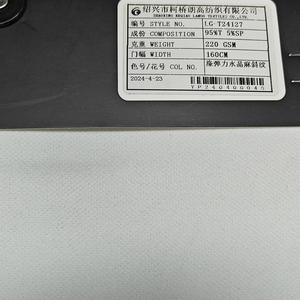 Tissus en sergé occultants en maille tricotée extensible teinte en masse, poids moyen, 95 % polyester 5 % viscose, conception personnalisée OEM pour sacs de vêtements - Product Image 5