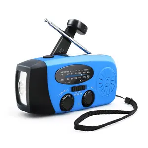 Tragbares Notfall radio Am/fm Handkurbel radio mit heller Taschenlampe Sos Alarm und 5000mah Power Bank FM Digitalradio