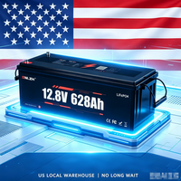 Expédié depuis les États-Unis - Batterie lithium 12,8 V 628 Ah 8 kWh LiFePO4 avec BMS pour camping-car, caravane, stockage solaire