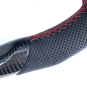 Volante de Cuero y Fibra de Carbono Personalizable de Primera Calidad para <span class=keywords><strong>Maserati</strong></span> Ghibli <span class=keywords><strong>Quattroporte</strong></span> <span class=keywords><strong>GTS</strong></span> M157 M156 2013-2024 - Product Image 4