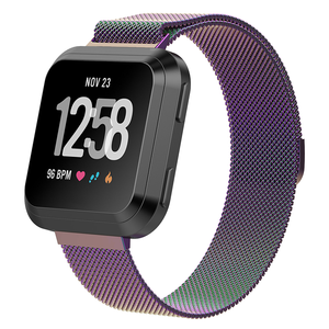 Correa de reloj inteligente magnética de Metal S/L para <span class=keywords><strong>Fitbit</strong></span> <span class=keywords><strong>Versa2</strong></span>/Lite correa de reloj de acero inoxidable para <span class=keywords><strong>Fitbit</strong></span> <span class=keywords><strong>Versa2</strong></span> correa Milanesa - Product Image 4