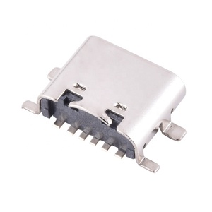 Connettore di Ricarica Mobile <span class=keywords><strong>Presa</strong></span> <span class=keywords><strong>Jack</strong></span> Femmina <span class=keywords><strong>USB</strong></span> Type-C a 6 Pin per Montaggio Superficiale SMT di Qualità Stabile - Product Image 4