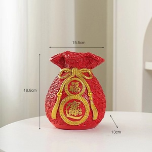 Bolsa de la Suerte de Resina para el Año Nuevo, Adorno Artesanal para Jarrón, Decoración para Sala de Estar, Entrada, Bolsa de Dinero, Regalo de Navidad o Inauguración de Casa - Product Image 3