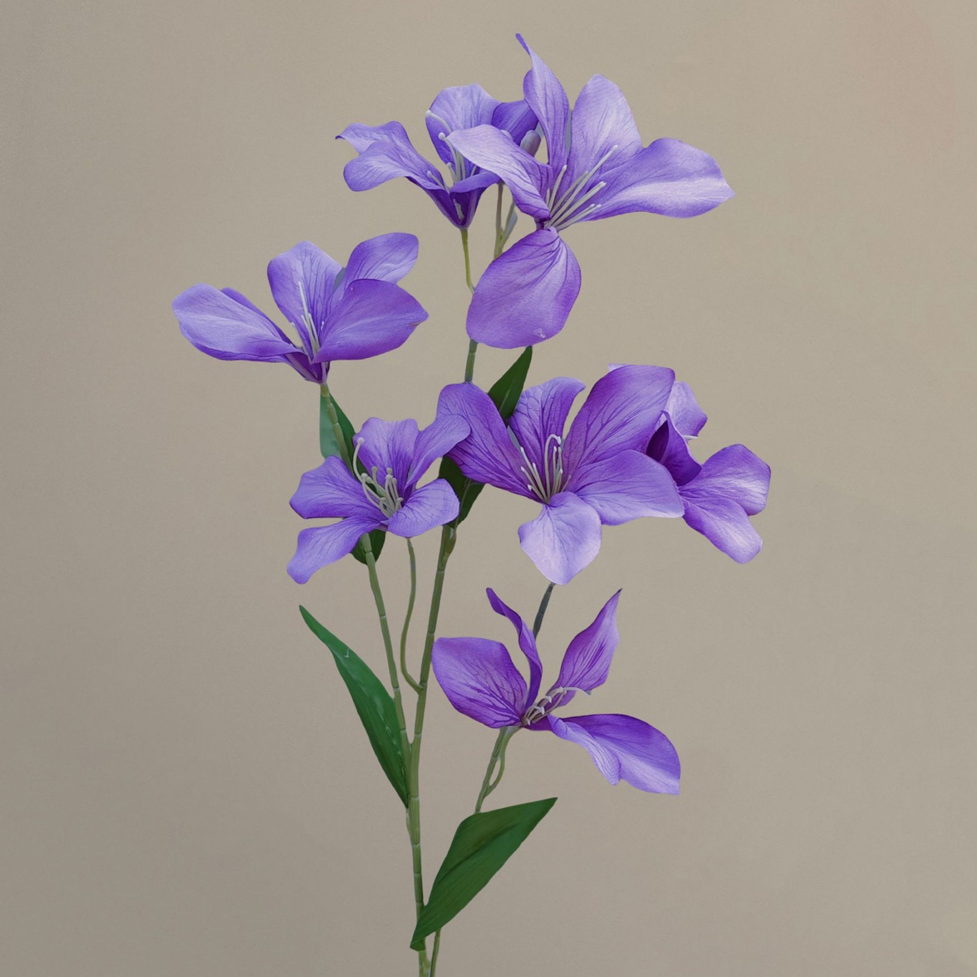 Orchidée 7 flammes-violet foncé-80cm