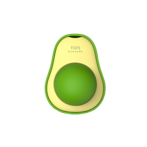 Juego de bolas de aguacate y hierba gatera duradero y ecológico, juguete de gato de fruta interactivo alto para moler los dientes para limpiar los dientes - Product Image 5