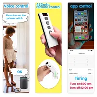 Interrupteur de rideau sans fil RF Tuya Smart Life, module de volet roulant 433 MHz, télécommande 5-en-1 pour portes de garage, fenêtres, stores, compatible Alexa