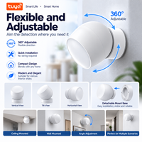 Détecteur de mouvement PIR sans fil Tuya Zigbee LH-961ZB pour système d'alarme d'automatisation de sécurité domestique intelligent