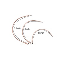 Vente en gros, emballage personnalisé, aiguilles d'extension de cheveux Type C, aiguilles à coudre à la main, aiguille de tissage de cheveux