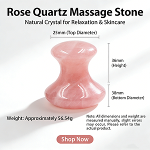 Herramienta Gua Sha de Jade Natural en Forma de Hongo, Masajeador <span class=keywords><strong>Facial</strong></span> de Cuarzo Rosa para el Cuidado de la Piel, con Logotipo Personalizado - Product Image 5