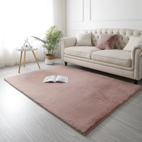 Tapis en peluche de luxe de conception moderne à poils coupés pour salon, chambre d'hôtel, bureau et cuisine