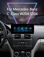 10.25/12.3 Inch Sistem Linux Carplay untuk Wireless Android Auto USB untuk Mercedes-Benz C Class W204 S204 Kendaraan Dashboard 1 Tahun