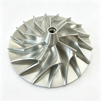 Impulsor Mecanizado por CNC de Alta Calidad, Piezas de Turbina Metálicas de Precisión con Diseño de Aspas Complejas