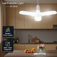 Lampe de plafond LED pliable OTHC, fabrication directe OEM/ODM, culot E27, protection oculaire, haute luminosité, installation facile, facile à nettoyer, pour dortoir et chambre à coucher