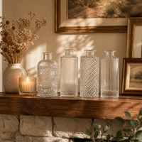 Bouteille en verre pour diffuseur de parfum 150ml 250ml (5oz 8oz) ronde avec bouchon en liège pour la vente