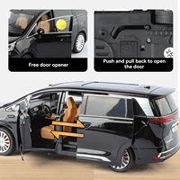 Modelo de coche 1:24 BYD Denza D 9 MPV, modelo de coche de aleación, colección de coches de simulación, modelo de juguete de Metal, colección de regalos de vehículos