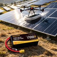 Baterai Semi-Solid State 17000mAh 400Wh/kg 6-14S Lipo Battery Pack untuk Drone Pembersih & Inspeksi Bangunan