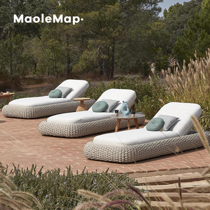 Lit de piscine plage chaise longue en <span class=keywords><strong>aluminium</strong></span> meubles de jardin corde tissée ensemble de salle à manger en plein air été lit <span class=keywords><strong>pliant</strong></span> <span class=keywords><strong>transat</strong></span> rotin <span class=keywords><strong>transat</strong></span> - Product Image 4