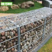 Boîtes de gabions en fil double galvanisé, clôture en treillis de gabions soudé, cadre métallique, clôture de sécurité, capuchons de poteaux de clôture disponibles en vente