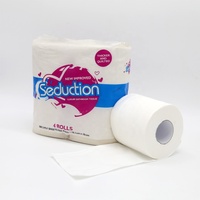 Papier toilette jetable doux et écologique en pâte de bois vierge, 2 plis, personnalisable avec logo, pour salle de bain