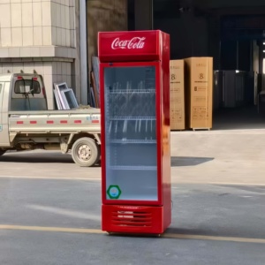 <span class=keywords><strong>Vitrine</strong></span> réfrigérée commerciale pour boissons RedBull avec porte vitrée, logo personnalisé, éclairage LED, refroidissement direct, sans givre - Product Image 5