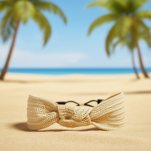 Fascia elastica in PP con nodo, larga, per capelli da donna, accessori moda stile estivo - Product Image 3